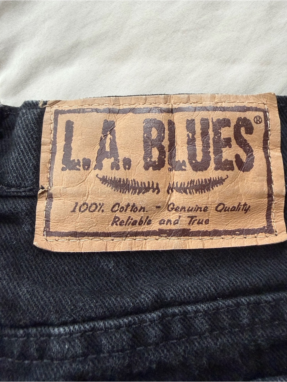 Vintage L.A. Blues Women's Black Jeans - Classic Cotton Denim